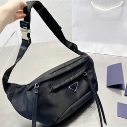 Womens Designer Fashion Nylon Waist Bag Men blacks Casual Belt Bags Zipper Chest Fanny Pack Mens Black Bumbag Leather Crossbody Sp291x