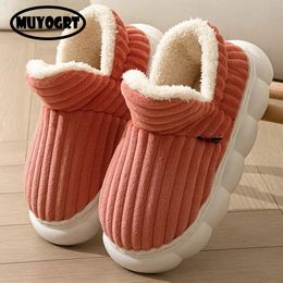 Slippers Women Warm Winter Plush Slip-On Couples Home Floor Shoes Non-Slip Comfortable Flats Woman Soft Faux Fur Boots 2 4b0f