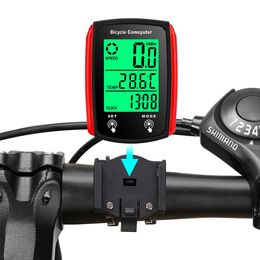 Bike Computers Bicycle Computer Wired Speedometer Odometer Stopwatch Speedometer Watch Bicycle Cycling Speed Counter Bicycle Accessories 231129