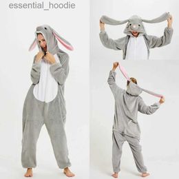 Women's Sleep Lounge Winter Kigurumi Oneise For Kids Adults Boy Girl Unicorn Pyjamas Animal Rabbit Cartoon Sleepwear Unicornio Overalls Pyjamas Women L231129