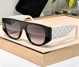 Flat Top Sunglasses White Black/Grey Shaded Women Designer Sunglasses Shades Sunnies Gafas de sol UV400 Eyewear with Box