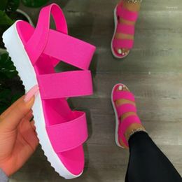 Sandals MCCKLE Summer Women Shoes Casual Slip On Ladies Pvc Flats Woman Fashion Platform Candy Color Plus Size Beach Female Shoe