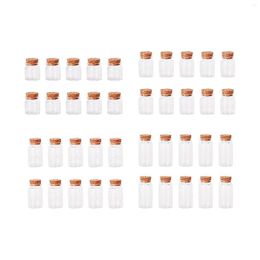 Storage Bottles 10 Pieces Wish Glass Jars Empty Container Candy For Home Decoration