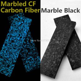 Messen 2Pcs Noctilucent Marbled CF Carbon Fiber Block Ripple Resin Tool For DIY Knife handle Craft Supplies 135x40x5mm