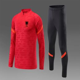 Albania men's football Tracksuits outdoor running training suit Autumn and Winter Kids Soccer Home kits Customised logo2929