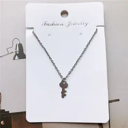 Pendant Necklaces Simple Stainless Steel Necklace Key Handmade Creative Sweet Romantic Men's Women's Fashion Jewelry Lover Gift