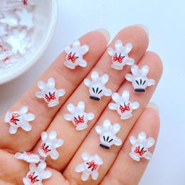 Decorative Objects Figurines 50Pcs Cute Resin 1112mm Cartoon Small Hand Series Flat Back Fit Phone Deco Parts Embellishments for Hair Bows Accessories 230428