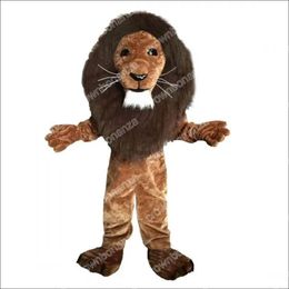 2024 New Adult Lion Cartoon Mascot Costumes Halloween Cartoon Character Outfit Suit Xmas Outdoor Party Festival Dress Promotional Advertising Clothings