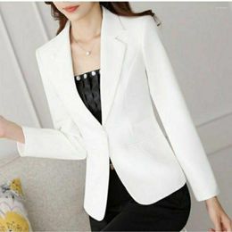 Women's Suits Black Women Blazer 2023 Formal Slim Blazers Lady Office Work Suit Pockets Jackets Coat Female Notched Femme Q67