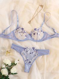 Sexy Set Erotic Lingerie Women Bra And Panty 2pcs See Through Set s Underwear Costumes 2023 231129