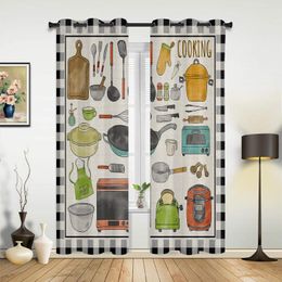Curtain Kitchen Cooking Window Treatments Curtains Living Room Modern Bedroom Home Decor Drapes
