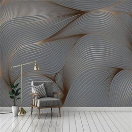 3d Mural Wallpaper Geometric Abstract Lines Living Room Bedroom Background Wall Decoration Waterproof Antifouling Wallpapers292S
