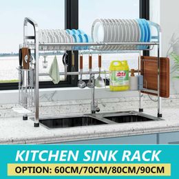 Kitchen Storage & Organisation Stainless-Steel-Drainer-Easy-Install-Non-Slip-Dryer-Utensil-Holder-Cutting-Board-Holder Over-Sink-Dish-Drying