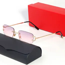 Seven Computer Glasses Frame Carti Designer Galsses Sunglasses Mens Women C Decor Eyeglasses Frame Temples Metal Frameless Rectangular
