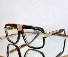 Havana Gold Rectangular Eyeglasses Glasses Frame Clear Lens Hip-hop Eyewear Men Fashion Sunglasses Frames