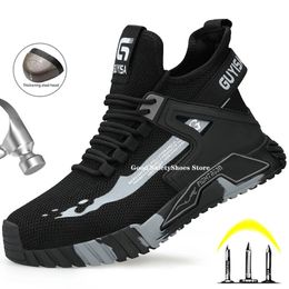 Safety Shoes Breathable Safety Boots Steel Toe Men Work Shoes Sneakers Puncture-Proof Lightweight Work Boots Men Women Safety Shoes Footwear 231128