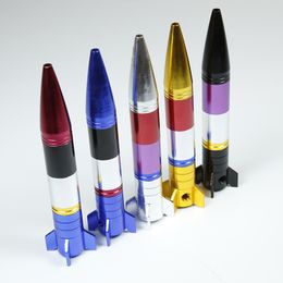 length 115mm Metal Smoking Pipe Wholesale Creative Rocket Moulding Mini Pipes Cartoon Portable Water Pipe For Smoke