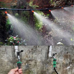 Watering Equipments Greenhouse Micro Irrigation System Kit 4/7mm Plants Hose Nozzle Sprinkler Set For Garden Lawn