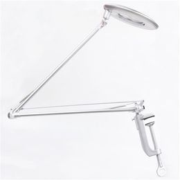 LED 8X Magnifier Lamp Swivel Arm Clip-on Table desk Light repair cosmetology Clamp Beauty Skincare Manicure Glass Lens Tattoo C10238l