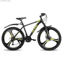 Bikes Hiland 26/27.5 Inch Mountain Bike 21 Speed MTB Bicyc with Suspension Fork Dual-Disc Brake for Men Womens Bikes Q231129