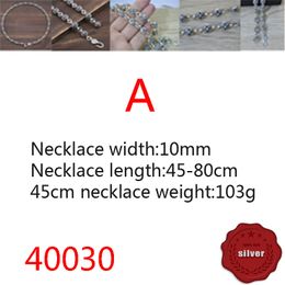 40030 Night Show Tide 925 Sterling Silver Cross Aggressive Round Bead Thick Necklace Hip Hop Style Jewellery Aggressive Personality Matching Chain Thick Neckchain