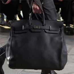 Platinum Large Handbags Bag Hac Family 50cm 50cm Brand Customized Version Desiger Black Bag 2024 Capacity Business 50 Fitness