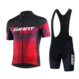 Cycling Jersey Sets Set GIANT Men Summer Breathable MTB Bicycle Clothing Outdoor Bike Wear Clothes Maillot Ropa Ciclismo 231128