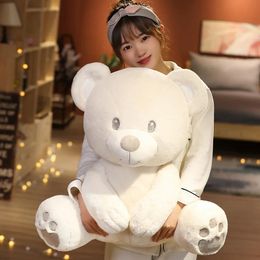 Plush Dolls Nice 1pc 25cm 40cm Huggable Stuffed High Quality Classic White Teddy Bear Toys Cute Lovely Gift for Girls 231128