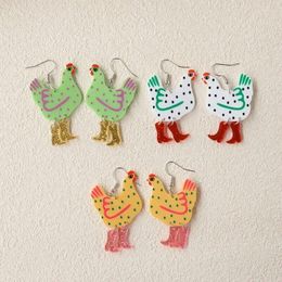 Dangle Earrings Dvacaman Funny Cute Chicken High Heels Acrylic Cartoon Jewellery Party Accessories