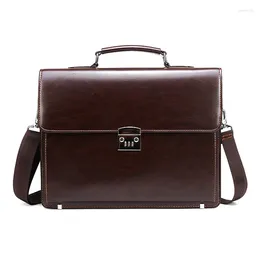 Briefcases Men's Luxury Fashion Business Briefcase High Quality Code Lock Single Shoulder Bags Large Capacity Crossbody Computer