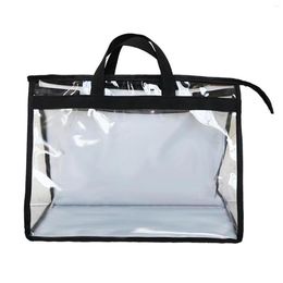 Storage Bags Clear Dust-proof Bag Protable Women Purse Handbag Dust Cover With Zipper Water Proof Protector NI301f