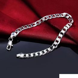 charm chain 925 sterling silver bracelet women Men elegant fine Jewellery wedding party wholesale fashion trend gifts LL
