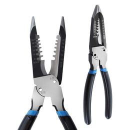 Tang 8inch Electrician's Pliers Multifunction Wire Stripper Wire Cutter Crimping Pliers Professional Electrician's Hand Tool