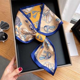 Scarves Spring Sweet Women Scarf Female Fashion love Ribbon Tied Bag Decoration Ribbons Hair Band Bufanda Mujer Silk scarf SJ376 J230428