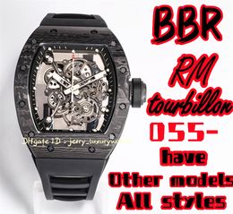 BBR 055 NTPT RMUL2 Integral Mechanical Movement Luxury Men's Watch All Carbon Fiber! 49.90X42.70X13.5MM Sapphire Crystal Mirror double anti-glare effect. all black