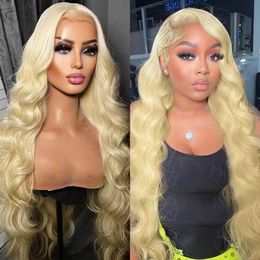 Synthetic Wigs Selling Front Lace Wig Set with Long Curly Hair and Large Wav Light Gold Lace Wig Set