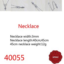 40055 Night Fashion 925 Sterling Silver Cross Twisted Fried Dough Twists Chain Letter Fine Necklace Hip Hop Accessories Personalised Chain