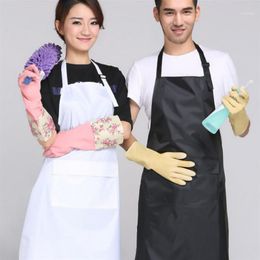 Aprons Adjustable Waterproof Apron With Pockets For Chef Waiter Cafe Shop BBQ Hairdresser Kitchen Accessories1