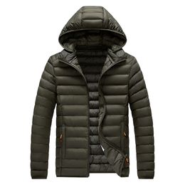 Down jacket Light weight Warm Detachable Hooded Windproof Jacket Padded Puffer Jacket Men Oversize M-8XL 29YVN