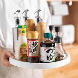 Organisation Rotatable Kitchen Seasoning Storage Organiser Spice Shelf Rack NonSlip Spice Jar Condiment Bottles Tray Kitchen Accessories