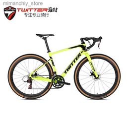 Bikes TWITTER Gravel 22S Speed 142mm Thru-ax Bisikt Gravel Disc Brake Carbon Gravel Bike Bicyc For Adult Q231129