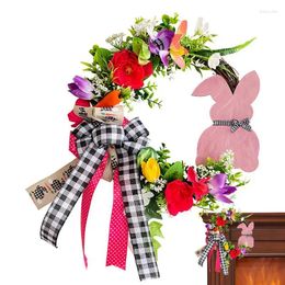 Decorative Flowers Easter Wreath Simulation For Home Decor Rural Farmhouse Front Door Decoration Hanging Garland Accessoriess