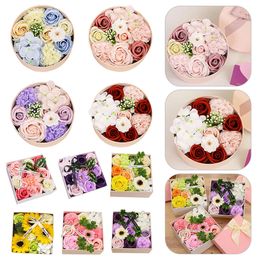 Soap Rose Artificial Spice Petal Flower Bath Body Petal foam Home Decoration Valentine's Day Gift 231127