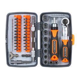 Schroevendraaier 38pc Precision Ratchet Screwdriver Bit Set Magnetic Screwdrivers Kit Electronics Repair Tool Kit Flexible Shaft Extension Rod