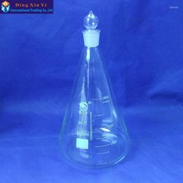 Glass Conical Flask With Cap Erlenmeyer Triangle For Laboratory