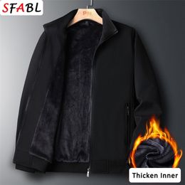 Men's Jackets Autumn Winter Jacket Men Thicken Fleece Lined Warm Coats Social for Casual Business Office Dress Coat Male 3XL 231128