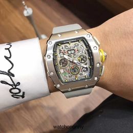 Designer Ri mliles Luxury watchs Automatic Mechanical Watch Richa Milles Rm11-03 Swiss Movement Sapphire Mirror Imported Rubber Watchband Mens Sport Brand Watches
