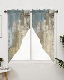 Curtain Retro Country Oil Painting Style Abstract Art Window Treatments Curtains For Living Room Bedroom Home Decor Triangular