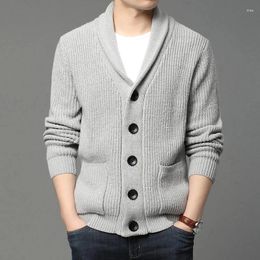 Men's Sweaters 2024 High End Wool Designer Thick Korean Autum Winter Brand Fashion Cable Knit Sweater Jacket Men Casual Coats Mens Clothing