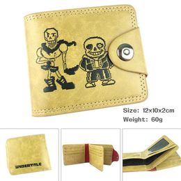 Wallets PU Bifold Hidden Discount Wallet Game Undertale Men's Leather Note Compartment Coin Po S Holder Purses350G